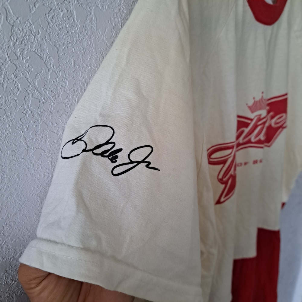 Winner's Circle Red and White Tee Dale Jr #8 Budweiser Tee - Picture 2 of 6